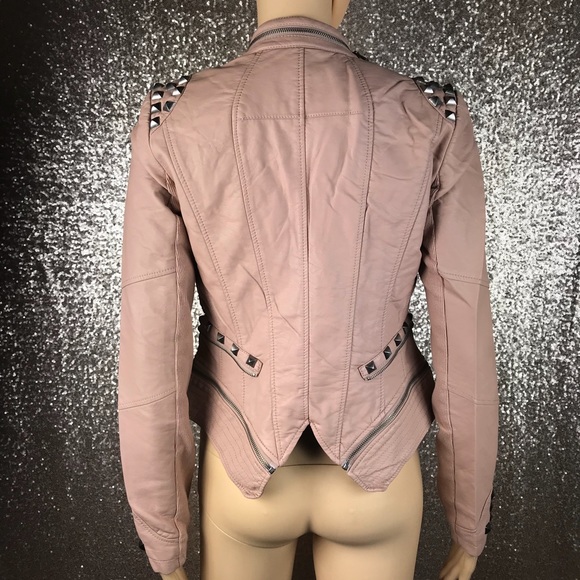 ‼️ LAST ONE‼️ Blush Studded Leather Jacket - Picture 6 of 8
